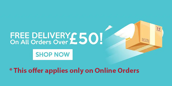 Get Free delivery for orders above £50